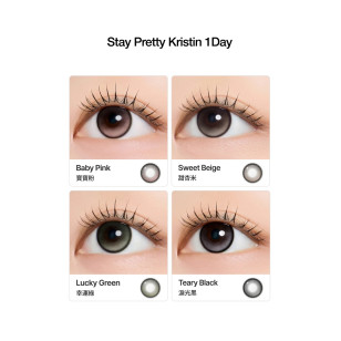 Stay Pretty Kristin 1Day — Teary Black 淚光黑 日抛 10片裝(訂10-15日）